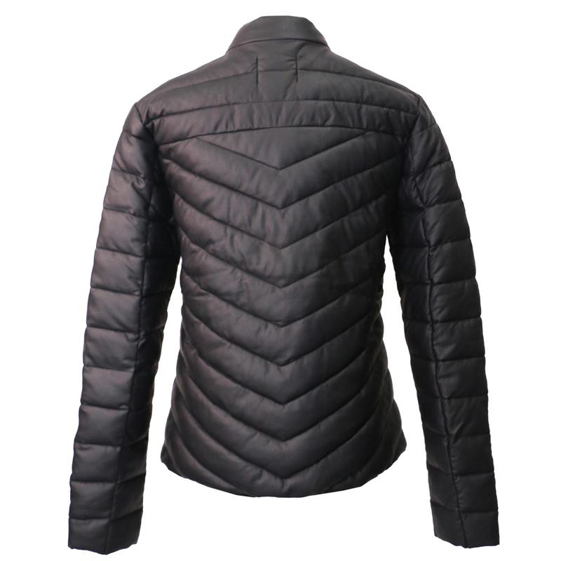 PU leather lightweight autumn windproof quilting down coats stylish winter jackets mens